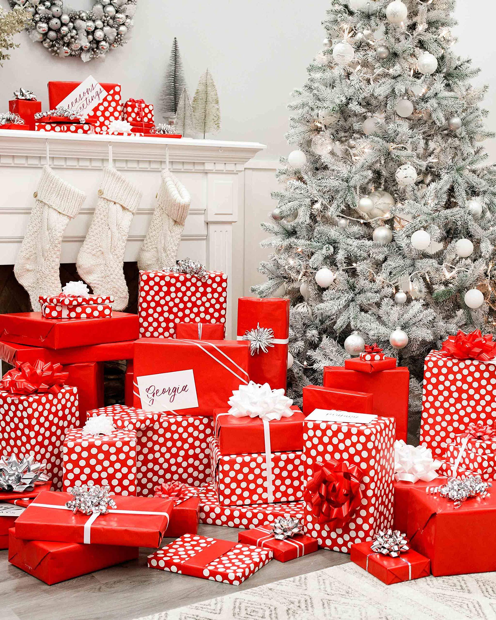 American Greetings American Greetings Valentines Day Wrapping Paper, Red and Gold Patterns (4 Rolls, 120 sq. ft.)