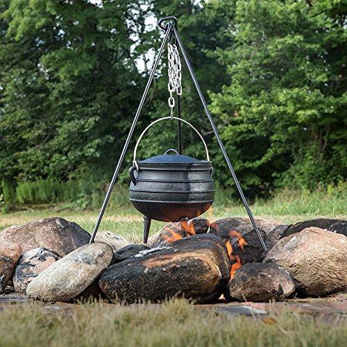 Lehman\'s Lehman\'s Campfire Cooking Kettle Pot - Cast Iron Potje Dutch Oven with 3 Legs and Lid, 10.5 inch, 2 gallon