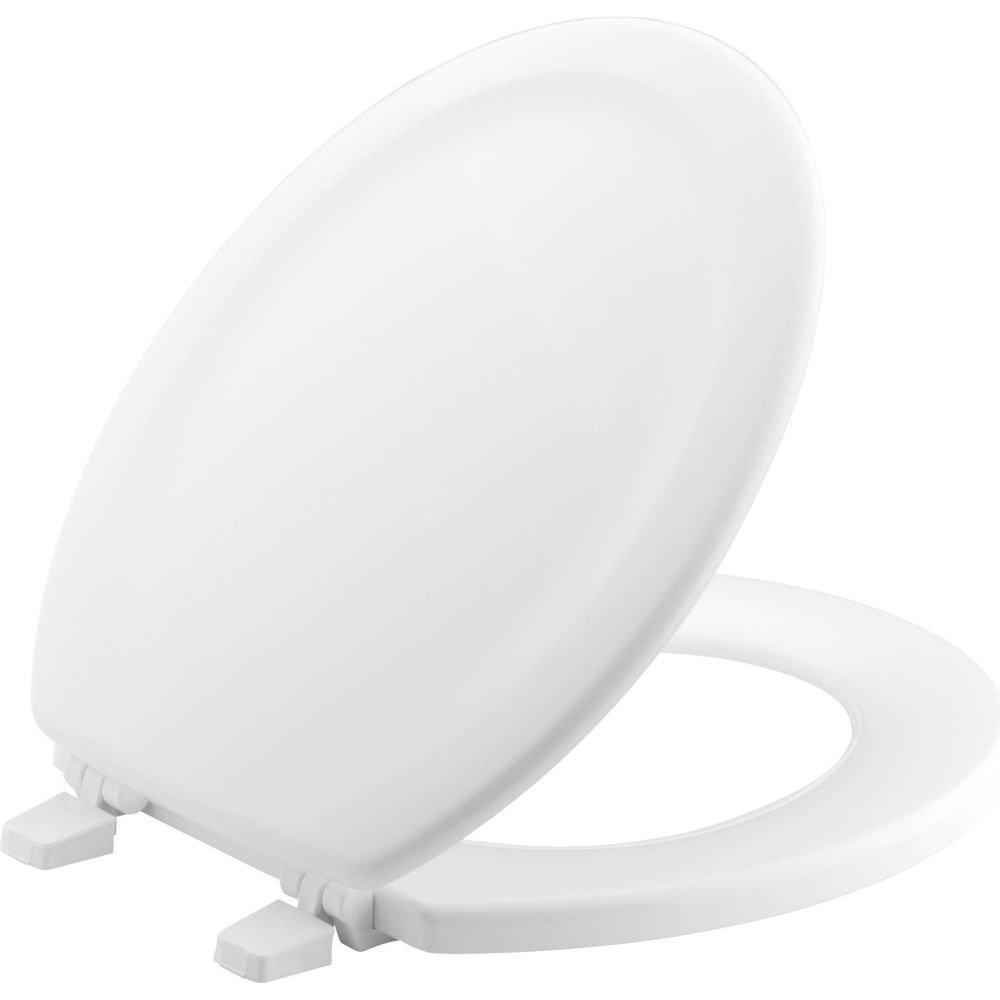 KOHLER KOHLER K-4816-47 Stonewood with Quick-Release Hinges Round-front Toilet Seat, Almond