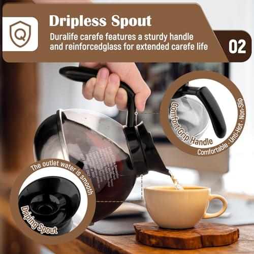 Gazechimp Coffee Decanter Pot Replacement Carafe,Coffee Carafe Coffee Kettle for Restaurant