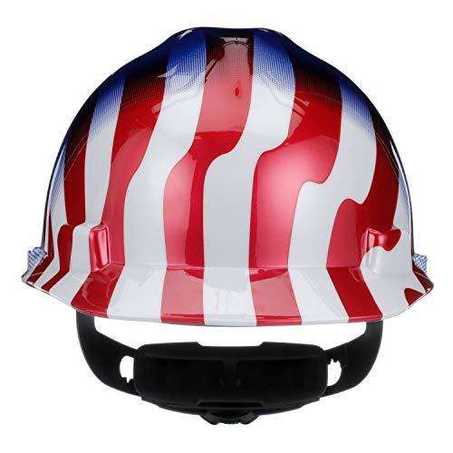 Safety Works MSA 10052945 American Freedom Series V-Gard Slotted Protective Cap, American Stars & Stripes