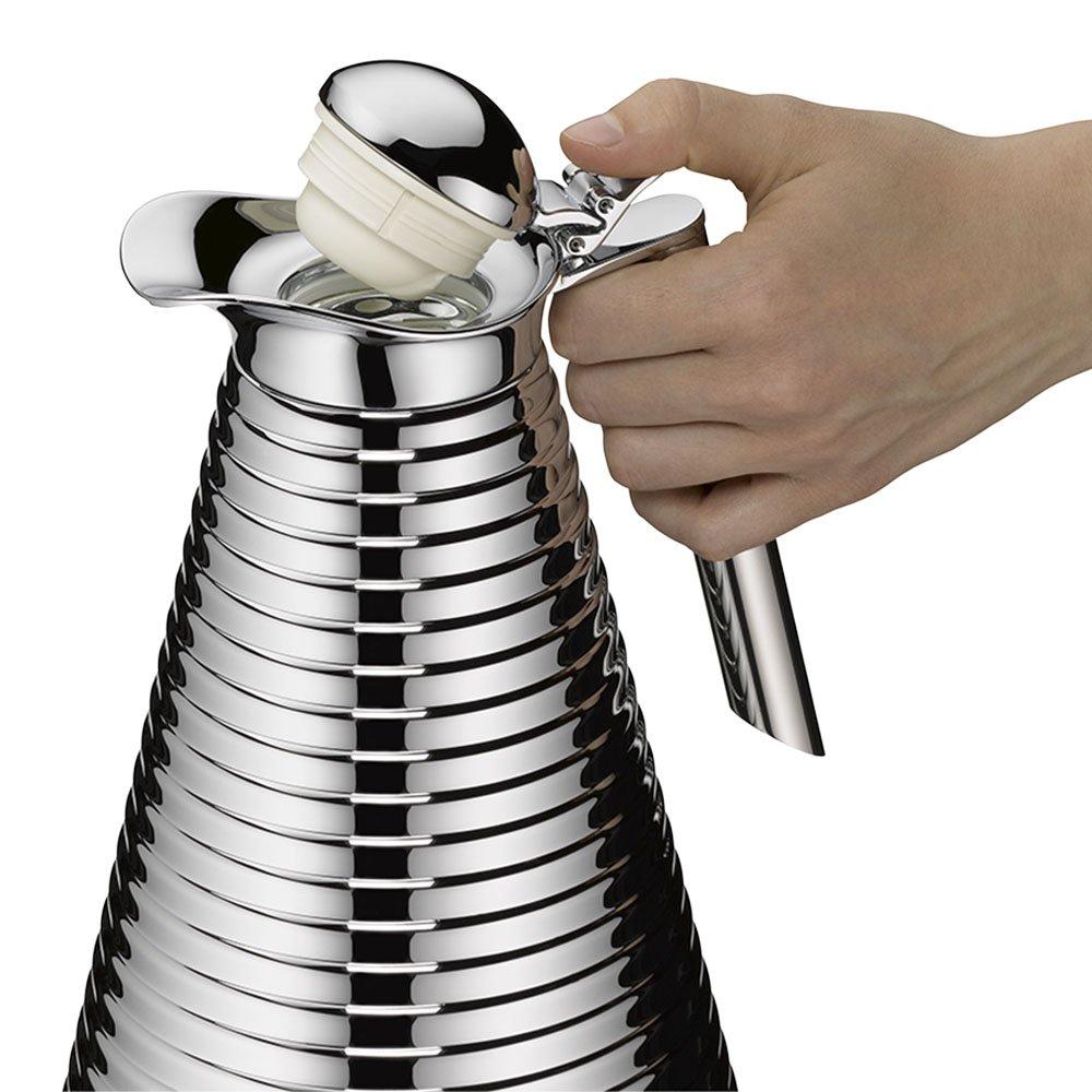 Alfi Alfi Glass Vacuum Chrome Plated Copper Thermal Carafe for Hot and Cold Beverages, 1.0 L, Chrome, One Size (AG1400CM2)