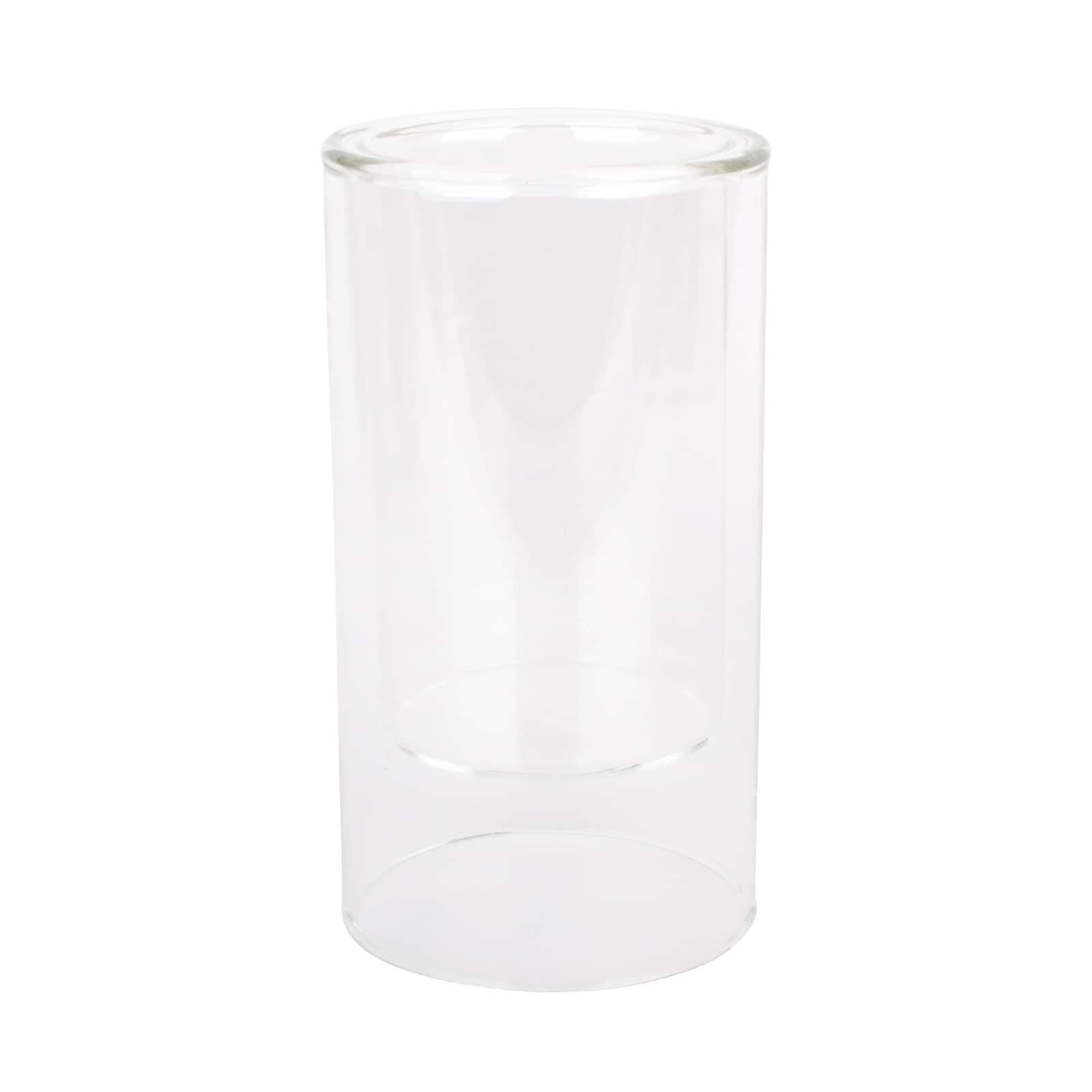 Ashland 12 Pack: 6; Clear Glass Dual Cylinder Candle Holder by Ashland