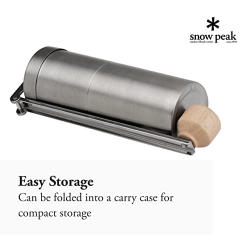 Snow Peak Snow Peak Field Barista Grinder - Stainless Steel Manual Coffee Grinder with Adjustable Burr - Durable & Portable Coffee Maker for Camping - Barista-Quality Camping Accessories