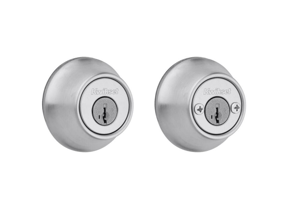 Kwikset Kwikset SmartKey Security Satin Chrome Metal Double Cylinder Deadbolt