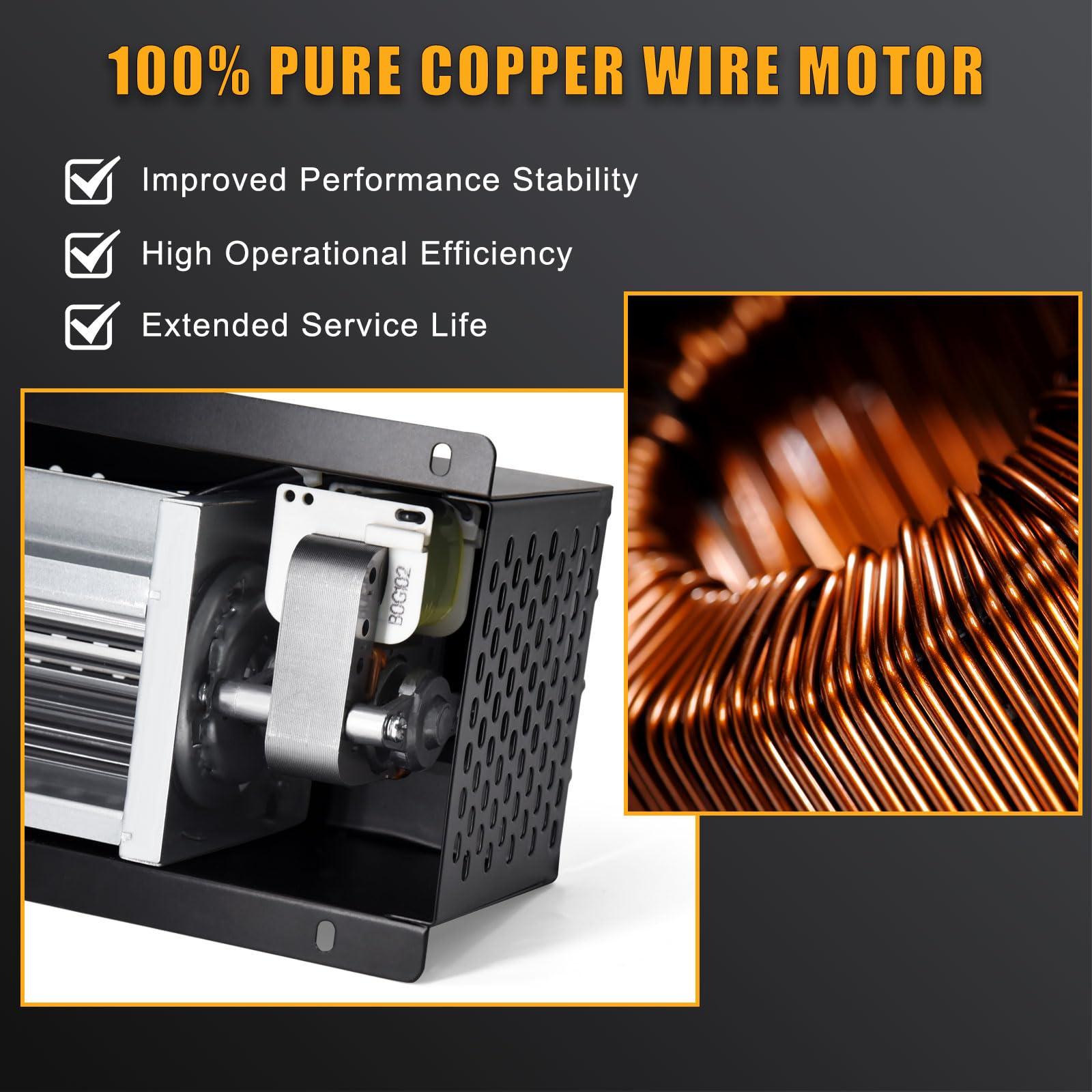 Criditpid Criditpid PBAR-2427 Fireplace Blower Fan Kit for Vent Free Stove or Wood Burning Stoves, Blower for GHP Group Pleasant Hearth VFS2-PH30DT, VFS2-PH20DT, VFS-PH20DT Fireplace