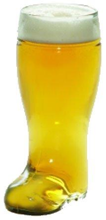 Stolzle Stlzle Lausitz Beer Boot, 1.0 liter Glass, Modern Style, Durable, Clear Glass, Made in Europe