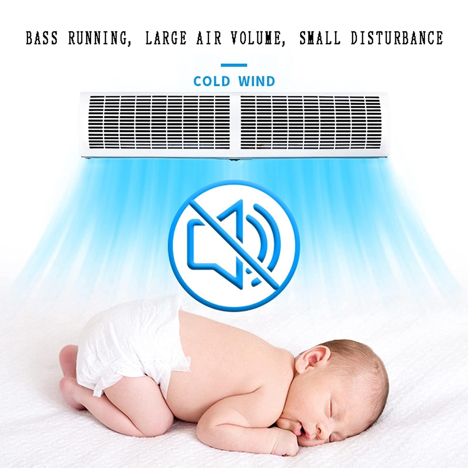 Air Curtain Air Curtain 0.6/0.9/1.0/1.2/1.5/1.8/2.0m Commercial Silent, Hotel Door, Remote Control, Dual Gears, Adjustable Wind Direction and Speed, Dust and Heat Insulation (Size : 601916cm)