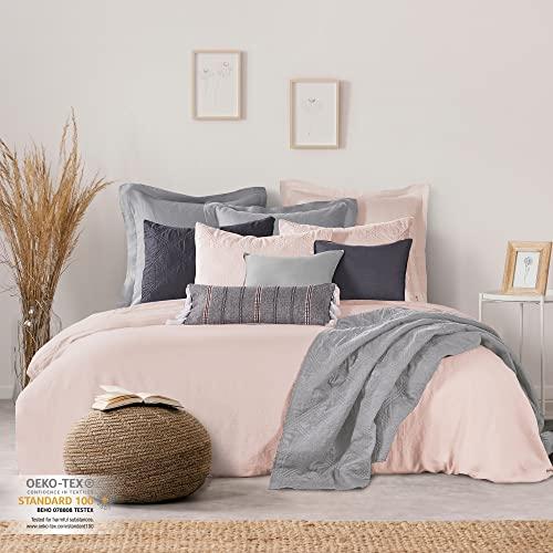 Levtex Home Levtex Home - 100% Linen - Twin Duvet Cover - Washed Linen - Blush - Duvet Cover Size (66x88in.)