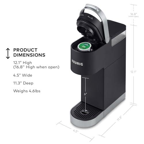 Keurig Keurig K-Mini Plus Single Serve K-Cup Pod Coffee Maker, with 6 to 12oz Brew Size, Stores up to 9 K-Cup Pods, Travel Mug Friendly, Matte Black