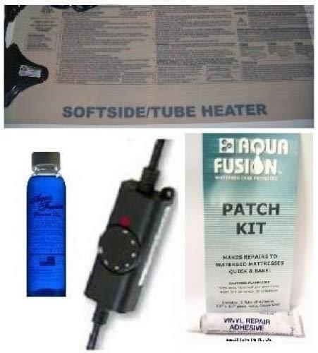 Calesco, Premium Line Softside Waterbed Heater with a 4oz Premium Water Bed Conditioner & Patch Kit for King, Queen, Full & Twin Soft Sided Mattresses