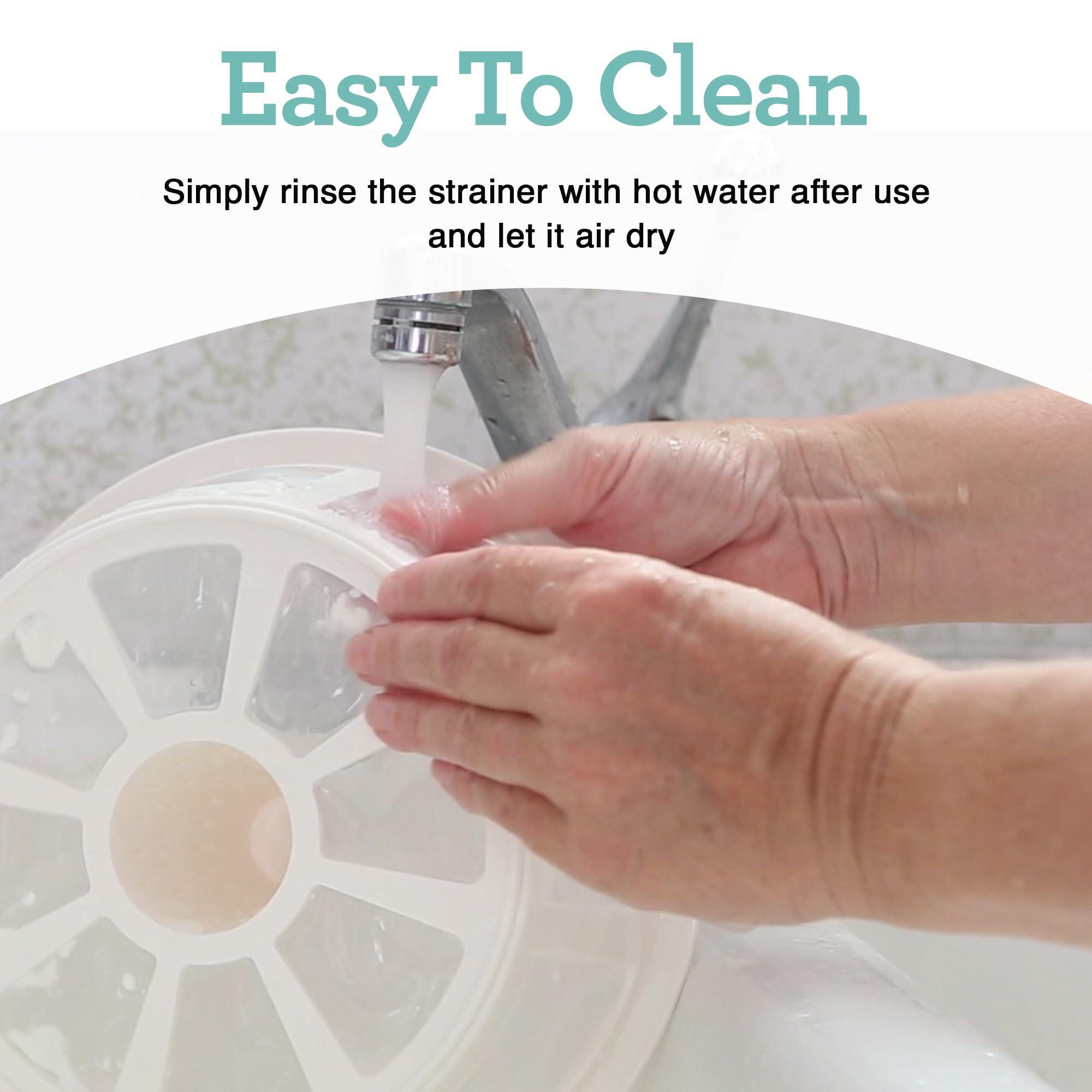 Euro Cuisine Euro Cuisine GY50 Greek Yogurt Maker with Ultra Fine Mesh Strainer Basket, BPA Free, Patented Greek Yogurt Strainer for Homemade Greek Yogurt (White)