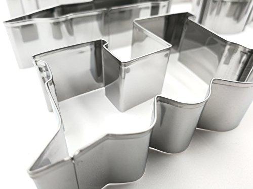 JOKUMO JOKUMO Transportation/Vehicle Cookie Cutters Set 6 PC High Grade 430 Stainless Steel Truck, Formula car, Train, Airplane, Motorcycle and Ferry