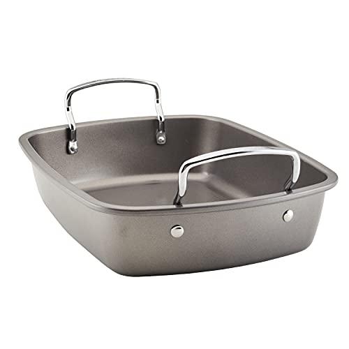 Circulon Circulon Nonstick Roasting Pan / Roaster with Rack - 17 Inch x 13 Inch, Gray