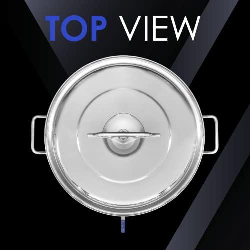 Concord Cookware CONCORD Stainless Steel Home Brew Kettle Stock Pot (Weldless Fittings) (40 QT/ 10 Gal)