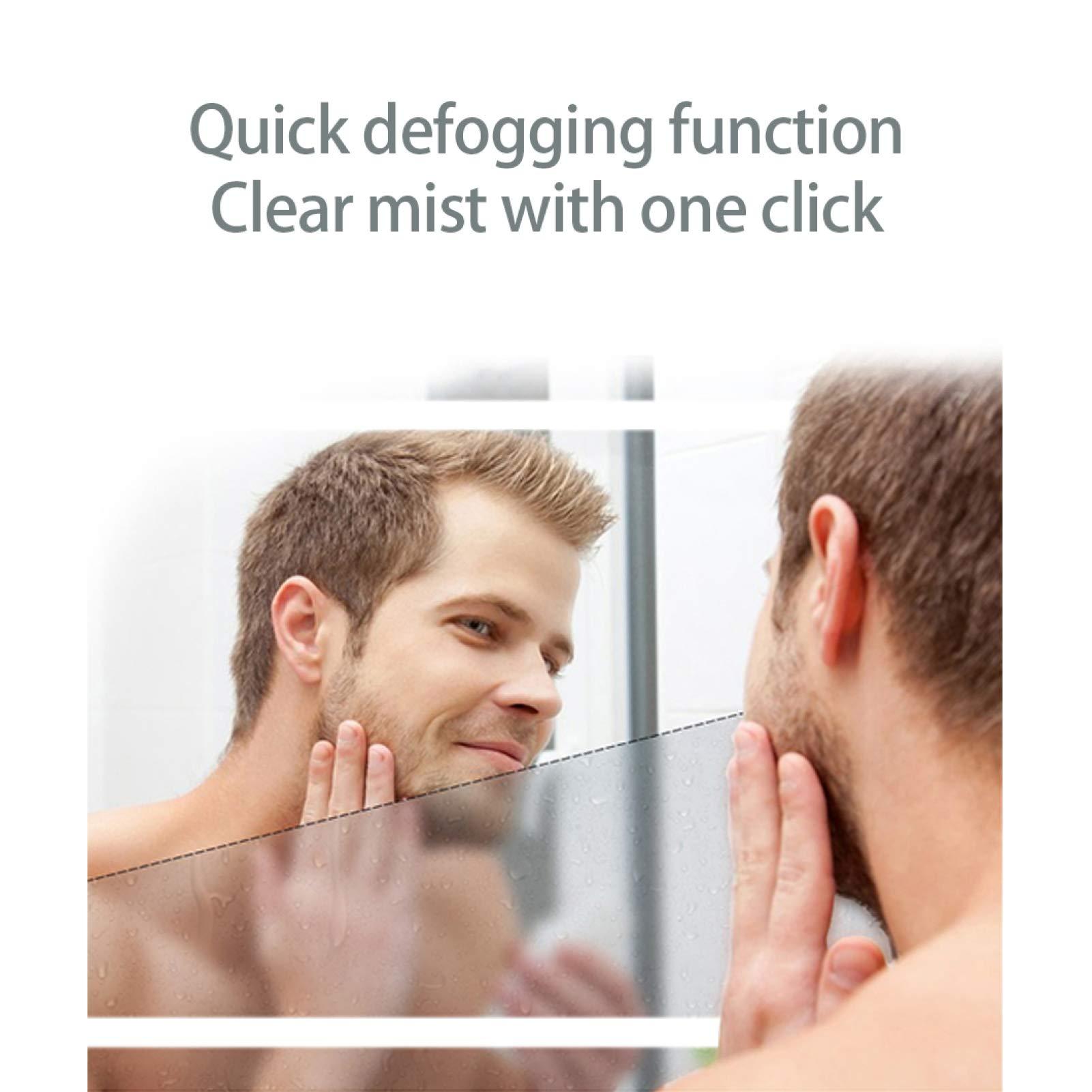 VinAmy Bathroom Mirror LED Bathroom Vanity Mirror,Dimmable LED Bathroom Wall Mounted Makeup Mirror,Anti Fog Wall Mount LED Lighted Bathroom Mirror,Vertical & Horizontal,24x32inch (24x32inch),Bathroom Mirror