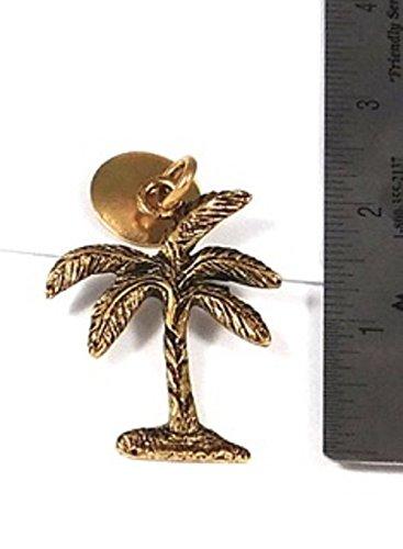 Norma Jean Designs PALM TREE ROLLER SHADE PULL, ANTIQUE GOLD FINISH