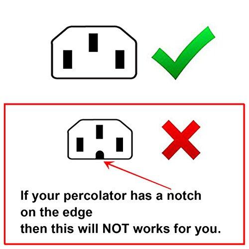 T POWER T POWER 4 FT Long 3 Prong AC Power Cord for Instant Pot Pressure Cookers, Rice Cookers, Soy Milk Makers, and Other Kitchen Appliances Power Cord Model PC-WAL1 3pin