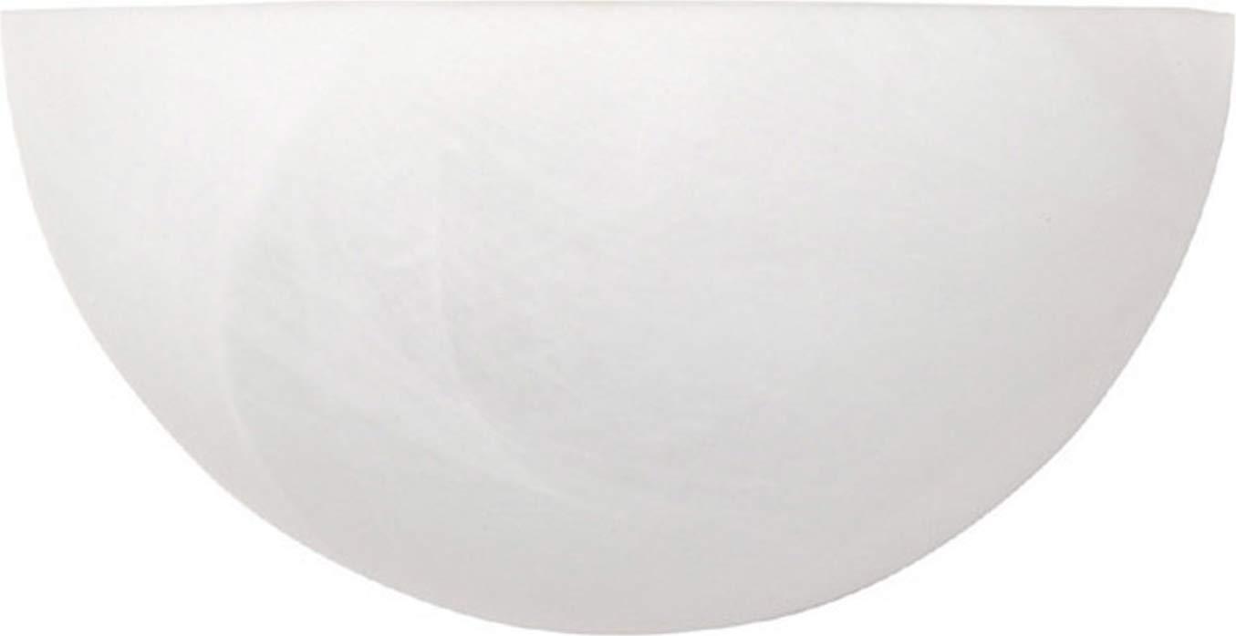 Capital Lighting Capital Lighting 1681MW Crescent Modern Minimalistic Faux White Alabaster Glass Bowl Wall Sconce Pocket Sconce, 1-Light 100 Watt, 5" H x 11" W, Matte White