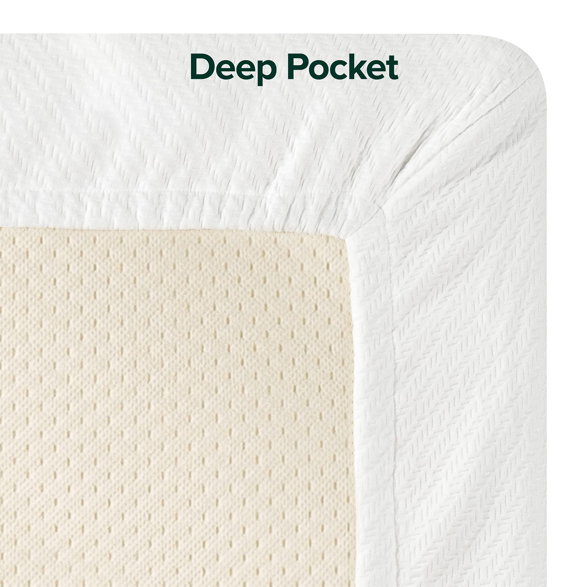 Zinus ZINUS 4 Inch Cloud Memory Foam Mattress Topper, Quilted Plush Mattress Topper, Green Tea Memory Foam Mattress Topper, Queen