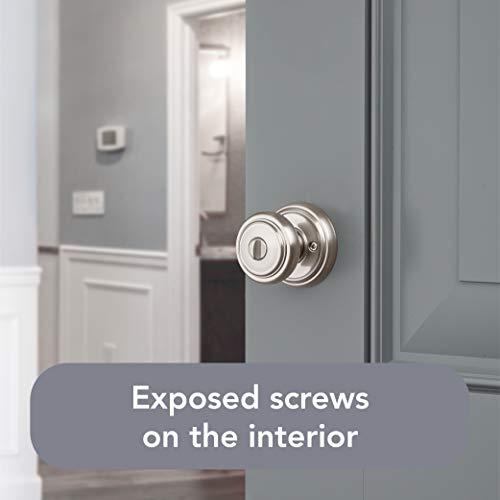 Baldwin Baldwin Alcott, Entry Door Knob Handle with Keyed Lock Featuring SmartKey Re-key Technology and Microban Protection, in Satin Nickel