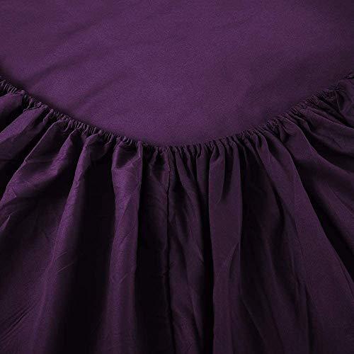 Cotton Hub 600-Thread-Count-100% Pure Cotton 4 Piece Sheet Set- Long Staple Combed Cotton Sheet Set, Soft and Silky Sateen Weave, Fits Mattress Upto 15 Inches Deep Pocket-Purple(Twin XL)