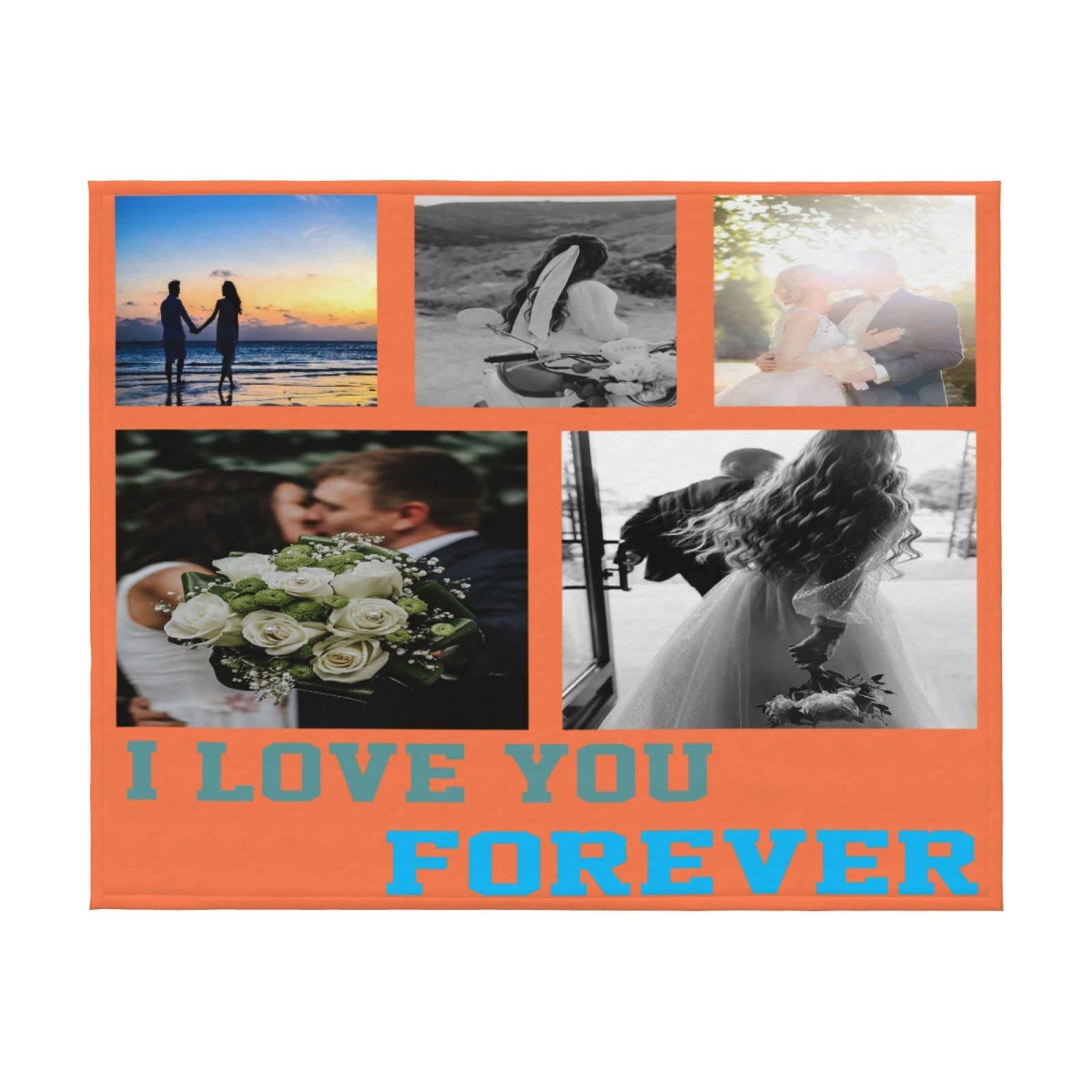 \"N/A\" Custom Photo Blanket Customized Blankets with Photos Make Your Own Blanket Personalized Gifts 5 Photo