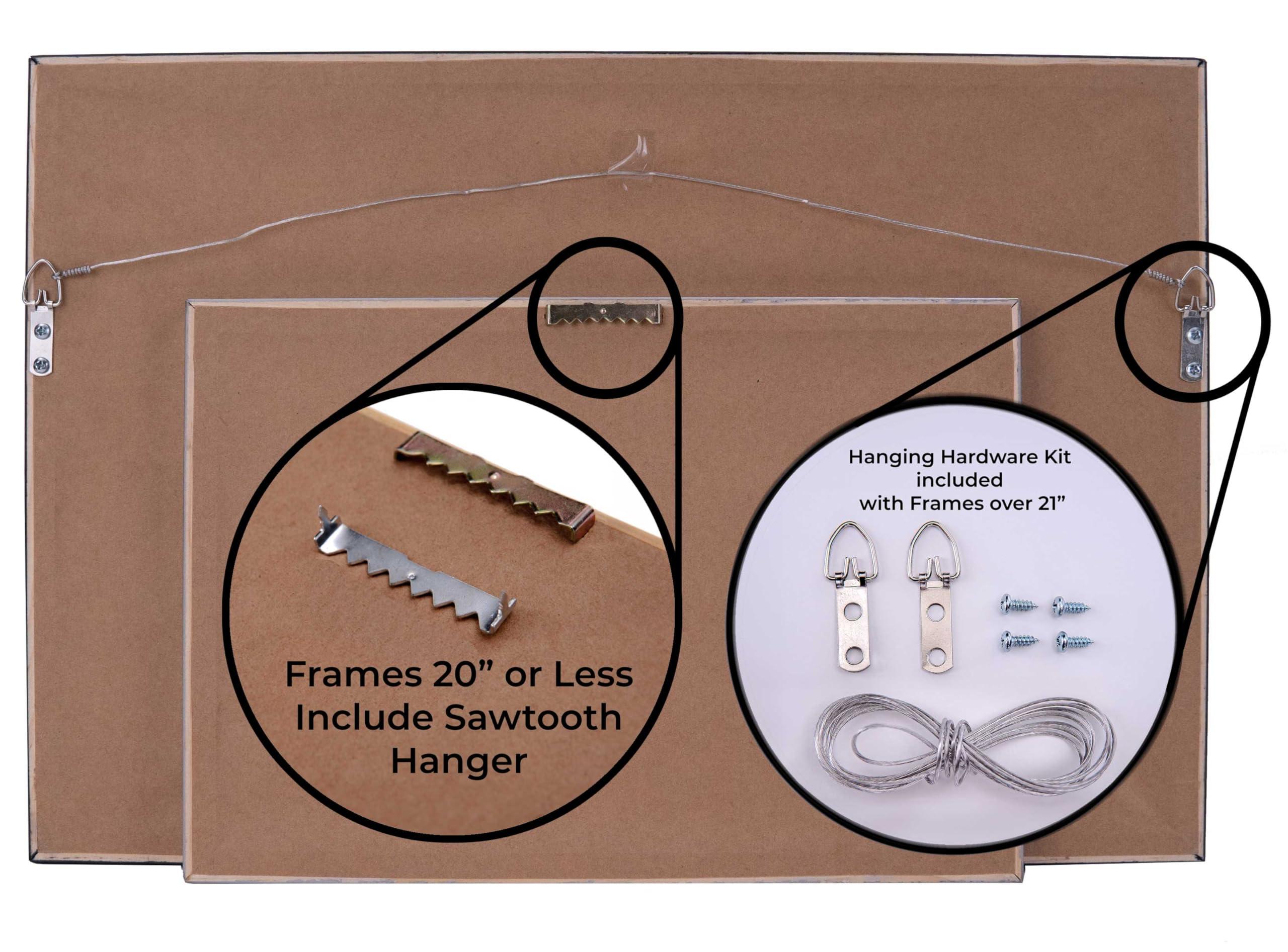 Poster Palooza 16x13 White Shadowbox Frame - Shadow Box Frame Interior Size 16x13 by 2 Inches Deep - White Frame Is Made to Display Items Up To 1.75 Inches Deep! Includes Shatter Resistant Acrylic, Backing, Hardware