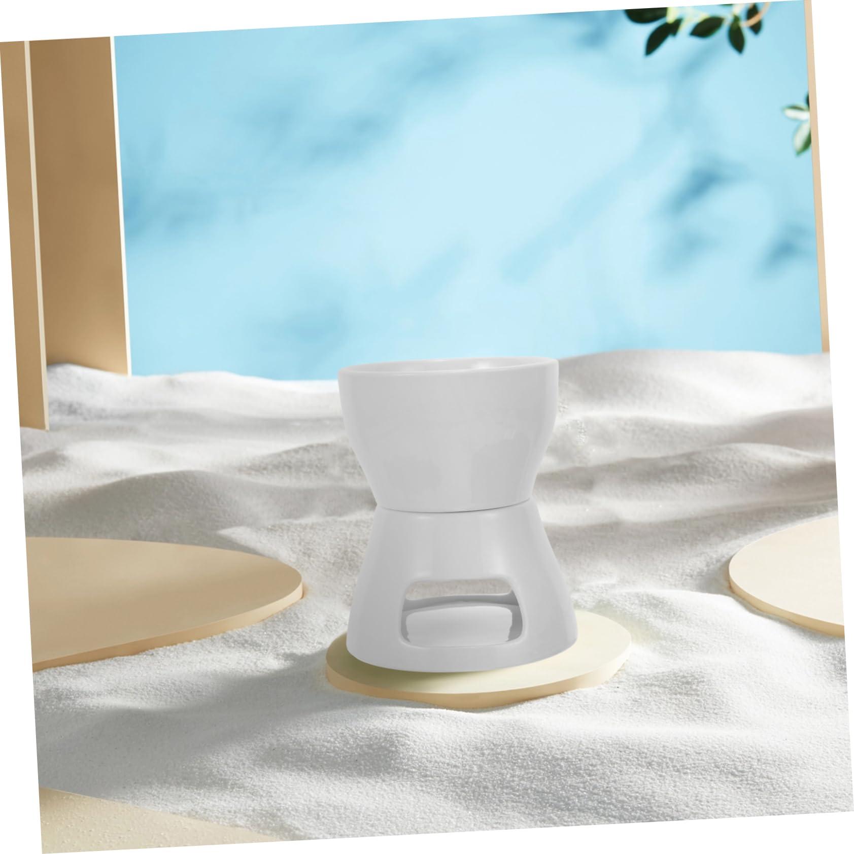 NAMOARLY NAMOARLY Cherry Blossom Ceramic Fondue Pot with Burner for Melting Chocolate Cheese and Butter Ideal for Desserts and Entertaining