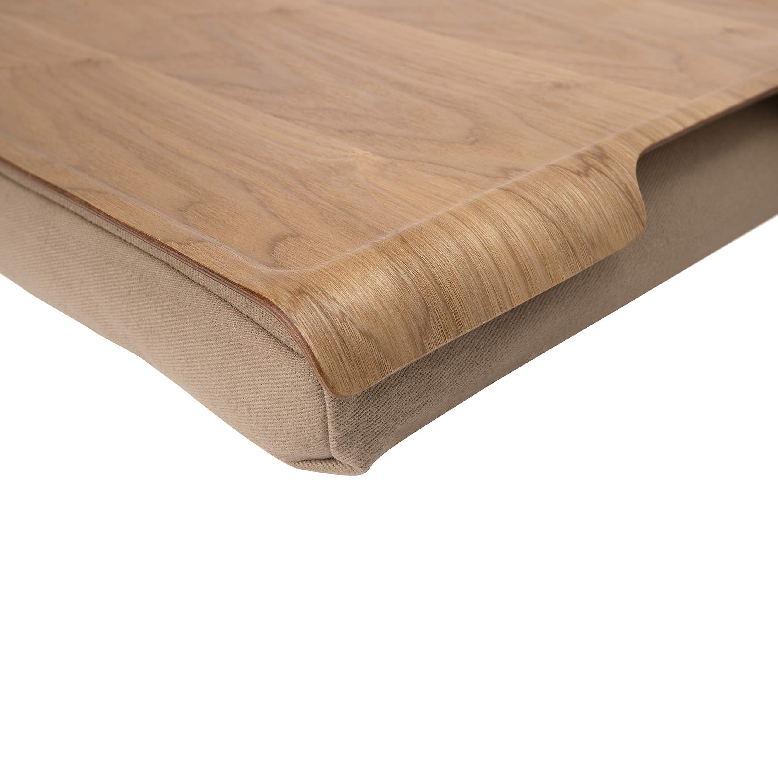 bosign Natural Wooden Lap Tray - Natural Wood and Cushion