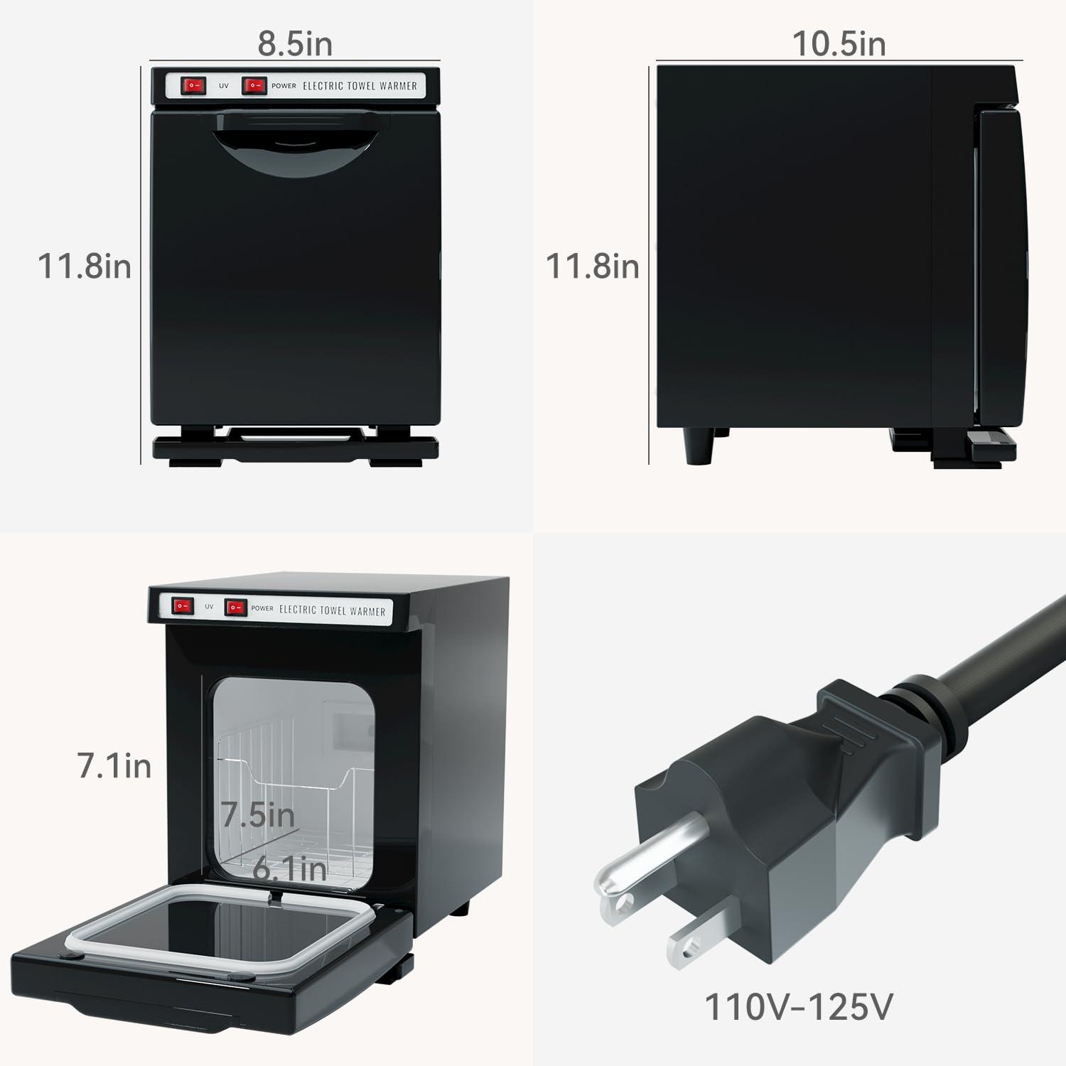 VERYTOP VERYTOP Hot Towel Warmer for Spa, Thermostatic Towel Heater, 2-in-1 Professional Mini Towel Warmer, Beauty Salon and Spa Towel Warmers for Facial.(5L-Black)