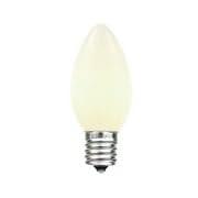 Novelty Lights Novelty Lights 25 Pack C9 Ceramic Outdoor Christmas Replacement Bulbs, White, E17/C9 Intermediate Base, 7 Watt