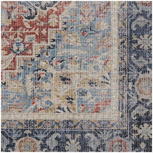 RUGGABLE RUGGABLE Kamran Washable Rug - Perfect Washable Area Rug for Living Room, Bedroom, Kids Room, Nursery - Stain & Water Resistant, Non-Slip, Pet & Child Friendly - Cayenne Red 10'x14' (Cushioned Pad)