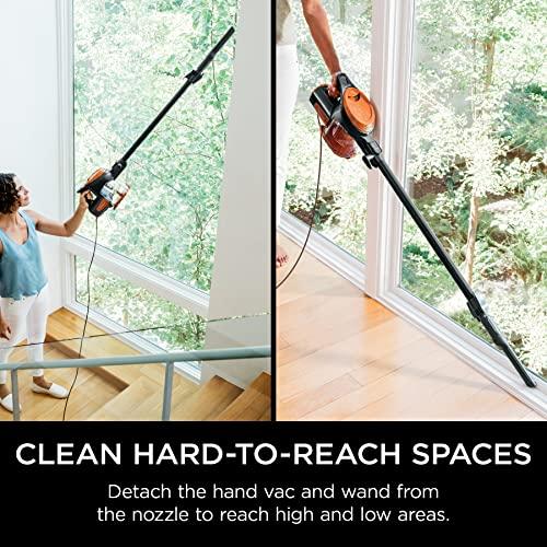 Shark Shark HV302 Rocket Pet Corded Stick Vacuum, Lightweight with Swivel Steering for Carpets & Hard Floors, Converts to Hand Vacuum, Includes Crevice Tool, Pet Multi-Tool & Precision Duster, Orange