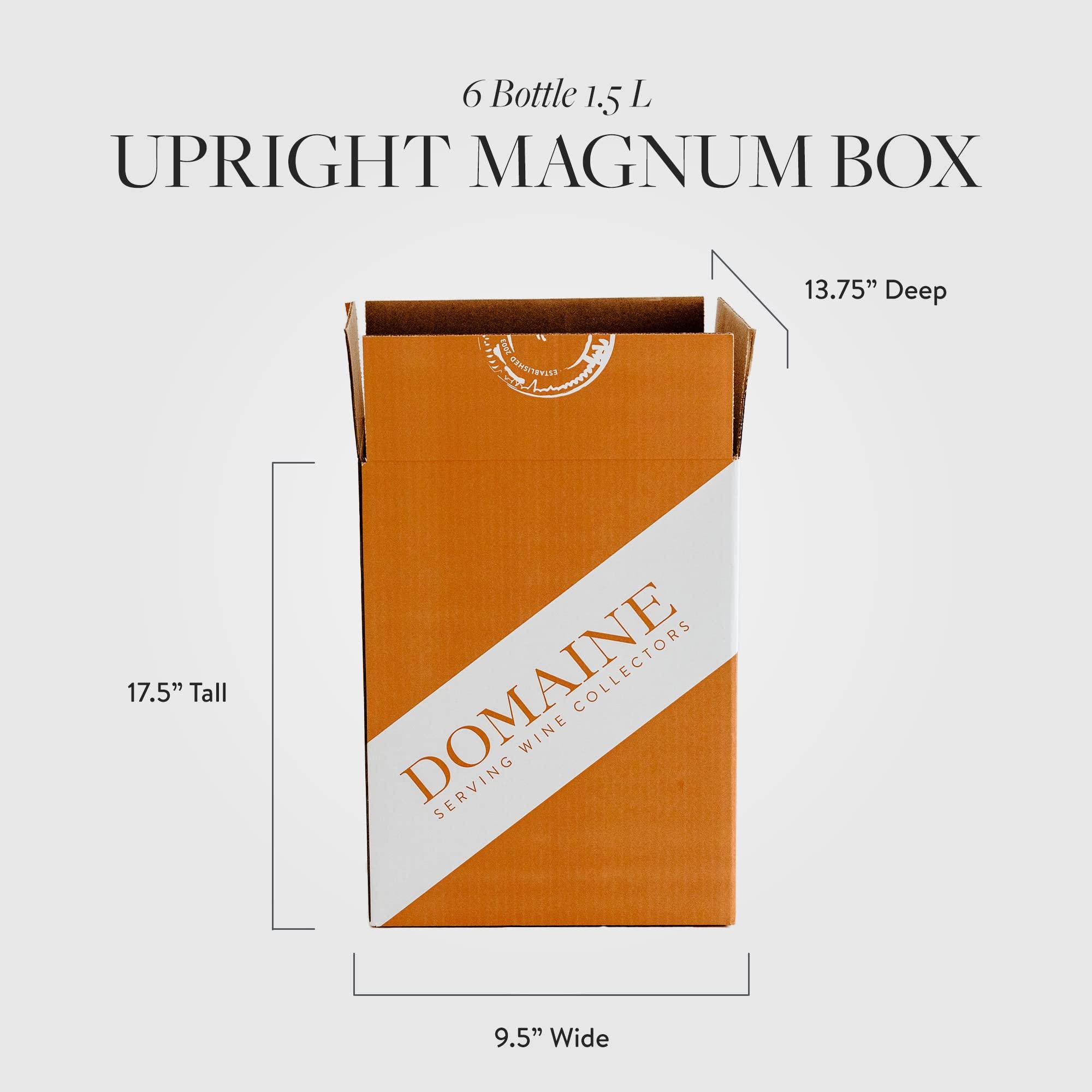 Domaine Domaine 6-Bottle Upright Wine Storage Box (Qty: 5 Boxes) Wine Storage | Stores 6 Magnum (1.5L) Bottles | Pre-Cut Inserts Included