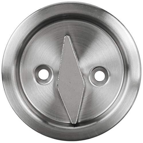 Kwikset Kwikset 335 15 RND PCKT DR LCK Round Bed/Bath Pocket Door Lock in Satin Nickel