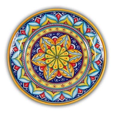 Italian Pottery Outlet Hand Painted Italian Ceramic Geometrico Charger C - Handmade in Deruta