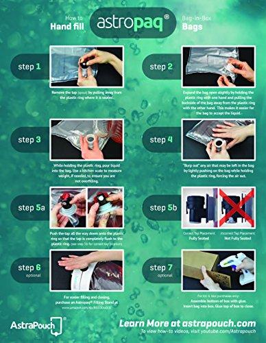 ASTRAPOUCH 1.5L Wine Bag-In-Box Kits [Eco-Friendly Wine Bottle Alternative] - Easily Bottle, Store & Dispense Your Wines - Perfect For Home Winemakers (Bag In Box Kits, 6 x 1.5L)