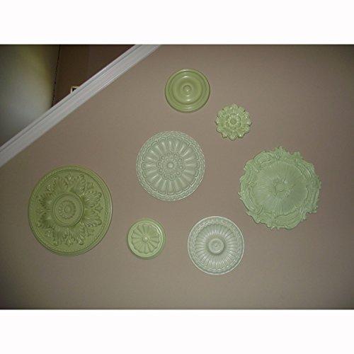 Ekena Millwork Ekena Millwork CM07OLBLF Olivia Ceiling Medallion, 7 7/8\"OD x 1 1/8\"P (Fits Canopies up to 2 1/8\"), Hand-Painted Jet Black
