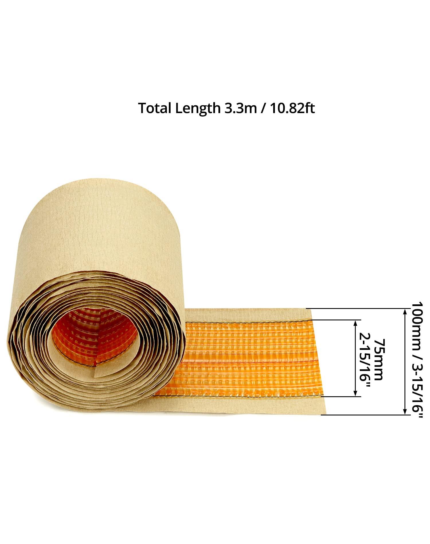 QWORK QWORK Carpet Joining Tape, 4\" x 10\' DIY Rug Grippers Tape for Hardwood Floors, mats, Wall Hanging, Paste, High Tack, No Residue, Easy Tear