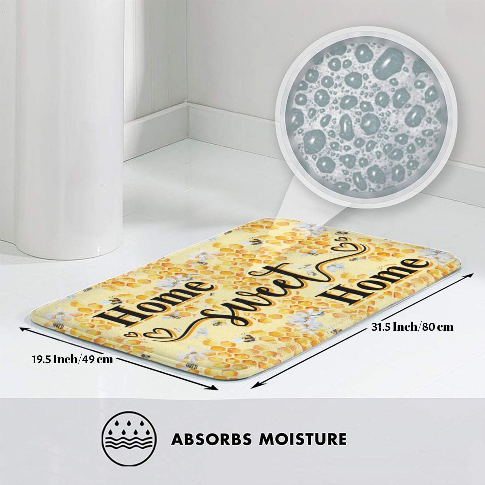 Lairep Lairep Outdoor Welcome Mat, Home Sweet Home Door Mat, Cushioned Anti Fatigue Kitchen Mat, Yellow Farmhouse Doormats for Home Entrance, Washable Non Slip Indoor Entry Rug, 3120 Inch