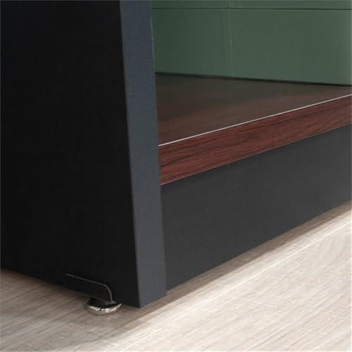 Pemberly Row Pemberly Row Engineered Wood 5-Shelf Bookcase in Classic Cherry