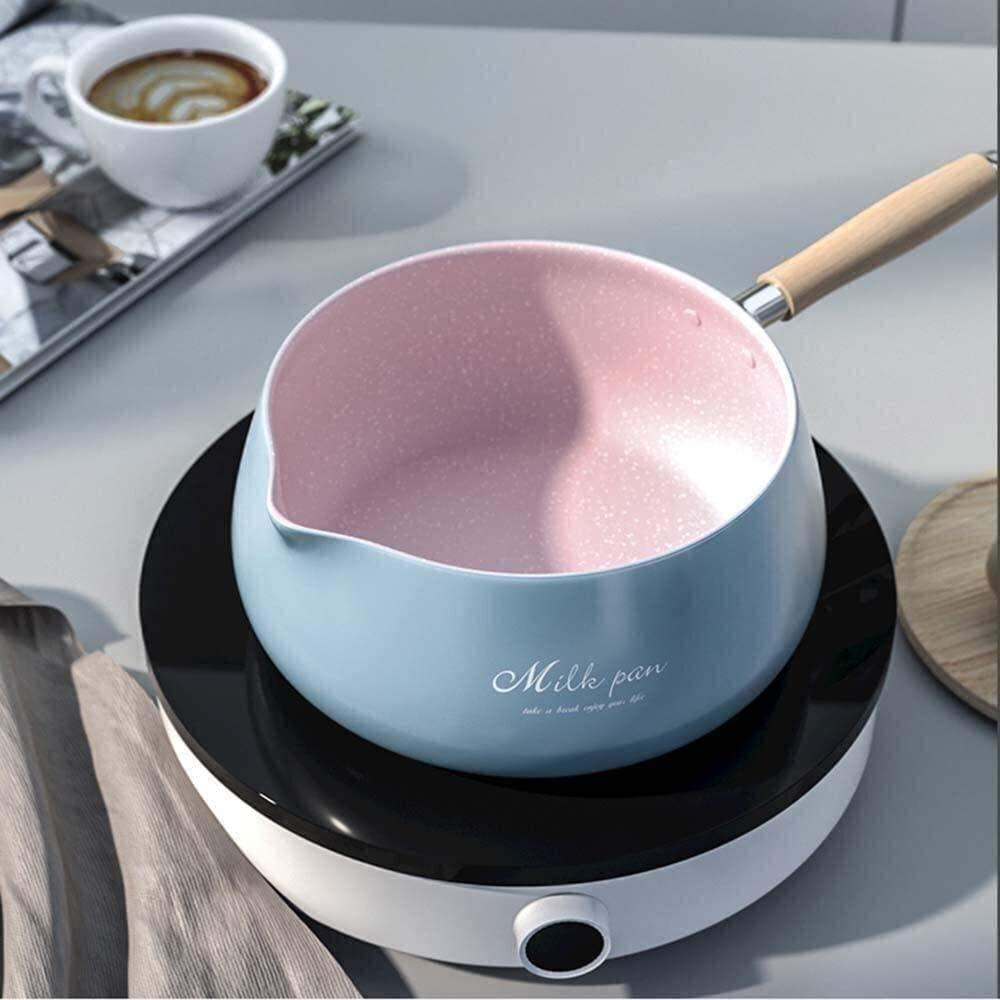 YQBUER YQBUER Wok Pan Small Milk Pot Non Stick Pot Instant Noodle Pot Small Pot Noodle Pot One Person Pot Universal Induction Cooker