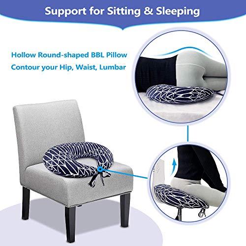 AOSSA BBL Pillow After Surgery Brazilian Butt Lift Pillow Post Surgery Recovery for Sitting Sleeping Driving Booty Butt Pillows for Women Lumbar Back Hip Cushion Seat Support Foam BBL Wedge Pillow