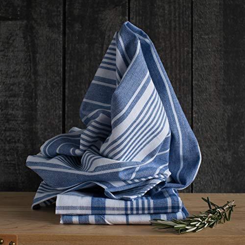 Now Designs Now Designs Jumbo Pure Kitchen Towel Set of 3, Royal Blue