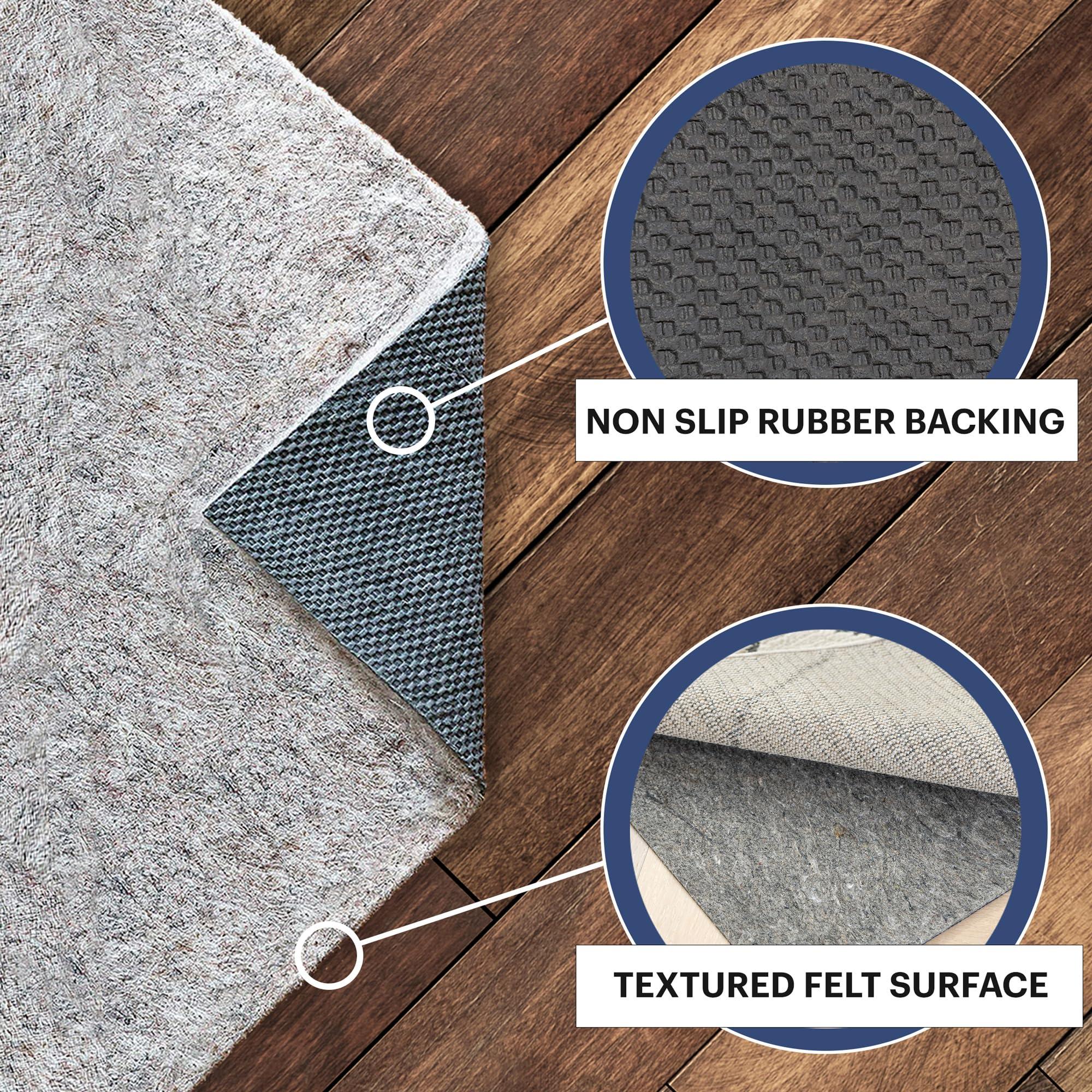 RUGPADUSA RUGPADUSA - Classic Non-Slip - 2\'6\" x 9\' - 1/4\" Thick - Felt & Rubber - Dual Surface Non-Slip Rug Pad - Cushioning Felt for Added Comfort - Safe for All Floors and Finishes