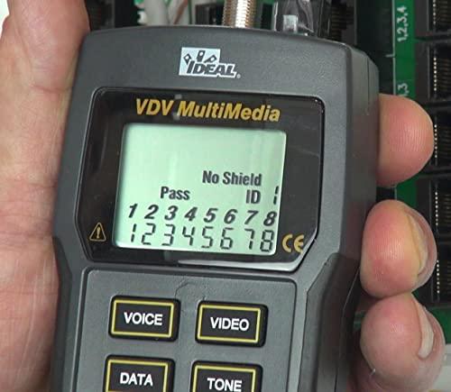 Ideal Industries IDEAL INDUSTRIES INC. 33-856 VDV Multimedia Voice/Data/Video Wiremap Tester, Electrical Tester for CAT3/5e/6/6A, RG-59/6/ 6 Quad Cables, 1 Tester