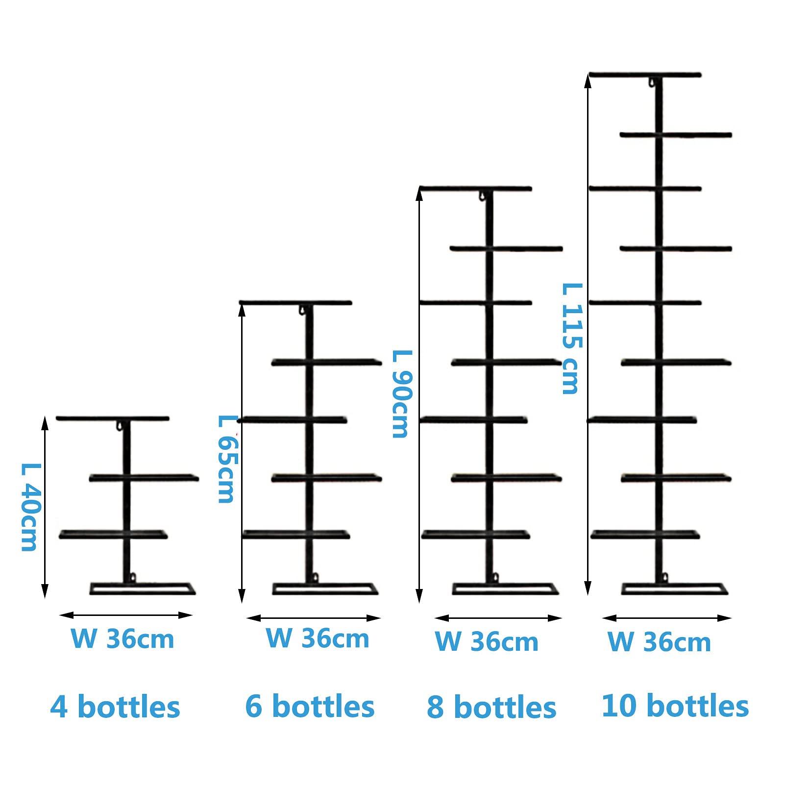 CGF- Wine Bottle Holder Wall Mounted Wine Rack, Bottle Holder, Iron Tall Vertical Wine Storage Rack, Small Wine Rack for Bar, Wine Cellar, Kitchen (Wine Rackx1)