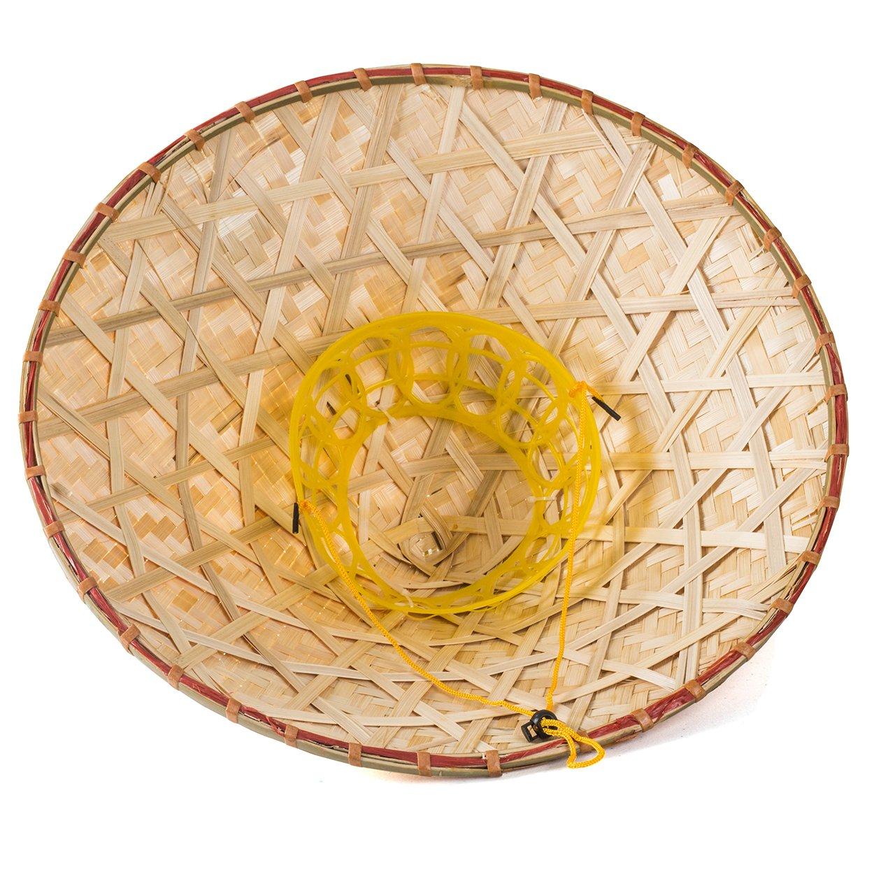 Funny Party Hats Funny Party Hats Asian Conical Hat - Rice Farmer Hat With Bamboo Design