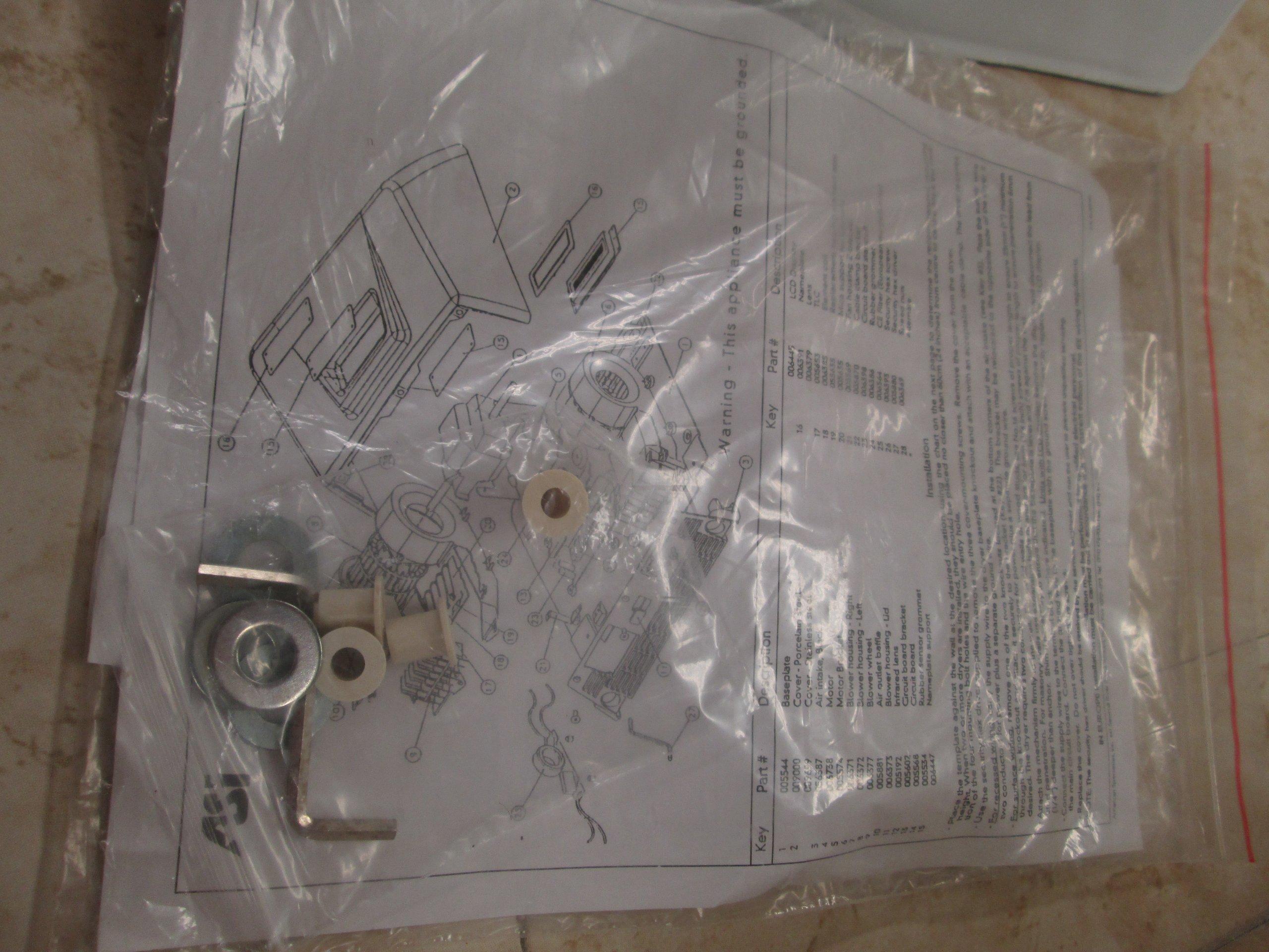 American Specialties American Specialties 185 Roval Automatic Hand Dryer -Steel Cover-White, 8.25\" x 16.5\" x 12.25\"